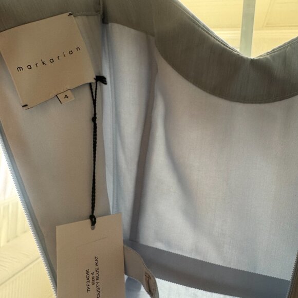 NWT Markarian Sarika Gown Dress, Dusty Blue, Size 4 - Picture 11 of 16